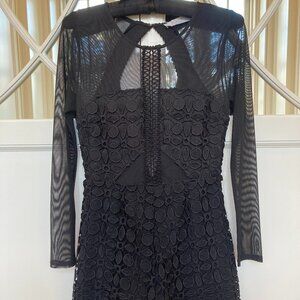 ASTR black lace/mesh Romper